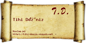 Tihi Döniz névjegykártya